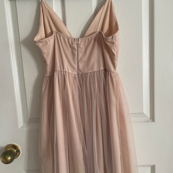 Cream Princess Dress with Glitter Tulle Overlay - Picture 7 of 10